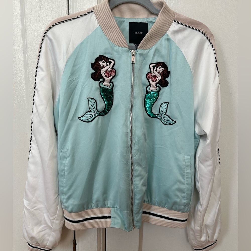 Mermaid jacket. Retro. So cute! Size large. Fits like a medium.